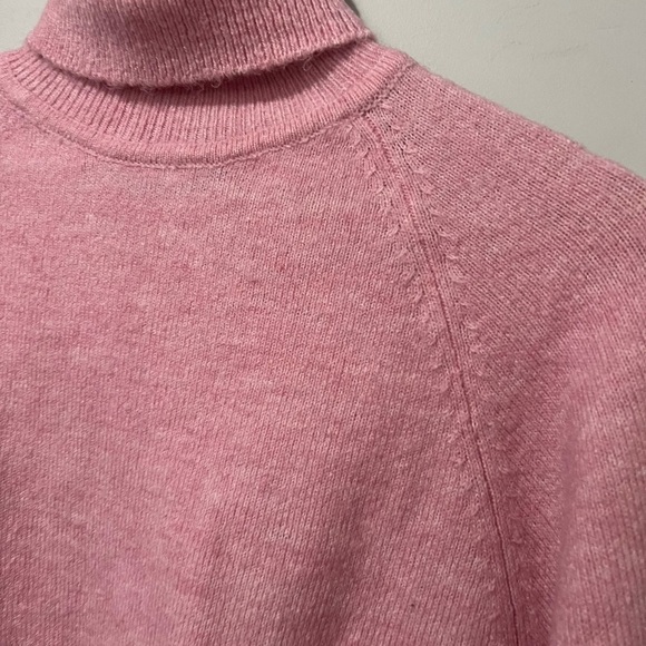 MNG Mango Pink Turtleneck Sweater Womens Size 2XS Crop Long Sleeves XXS - Picture 4 of 6
